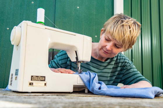 Sylvia Jamieson, from Lossiemouth, has helped make scrub uniforms for the NHS.