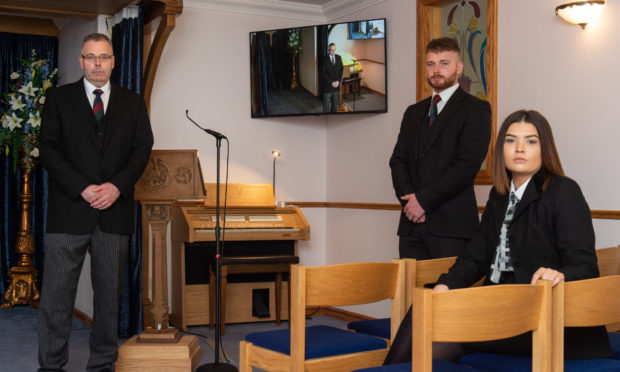 Funeral directors Frank S McLean and Sons in Aberlour have been running webcast funerals for several years. Picture by Jason Hedges.