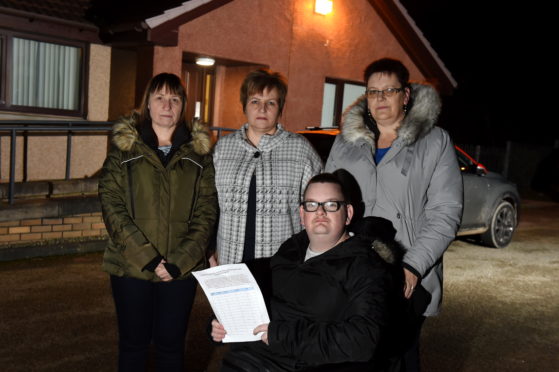 CR0018377
Donna Morrison has criticised Aberdeenshire council closing a respite centre in Fraserburgh and users will be sent to Peterhead,.
Picture of (L-R) Zoe Kewley, Donna Morrison, Linda McCalman and son Mark McBeath.

Picture by KENNY ELRICK     17/01/2020