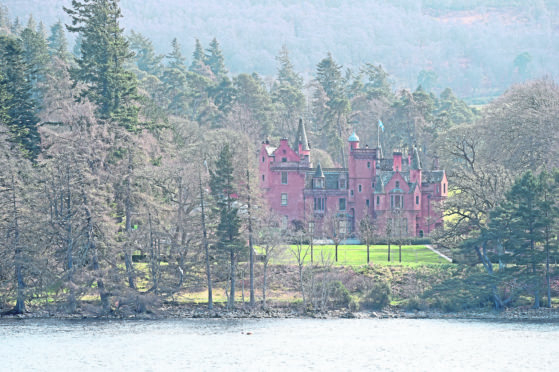 Aldourie Castle on the shores of Loch Ness near Dores where the owners are hoping to build a boathouse.
Picture by Sandy McCook