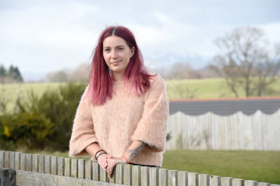 Sarah-Louise Macpherson, who was stranded abroad in Cambodia back at home in Broomhill Road, Muir of Ord.
Picture by Sandy McCook