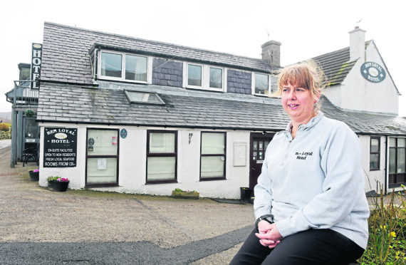 Sarah Fox of the Ben Loyal Hotel, Tongue, who is offering the hotels self-catering units to nurses during the Covid-19 emergency.
Picture by Sandy McCook