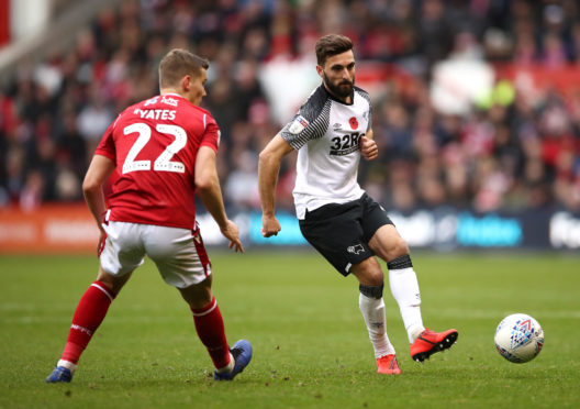 Derby County's Graeme Shinnie. Photo: Tim Goode/PA Wire.