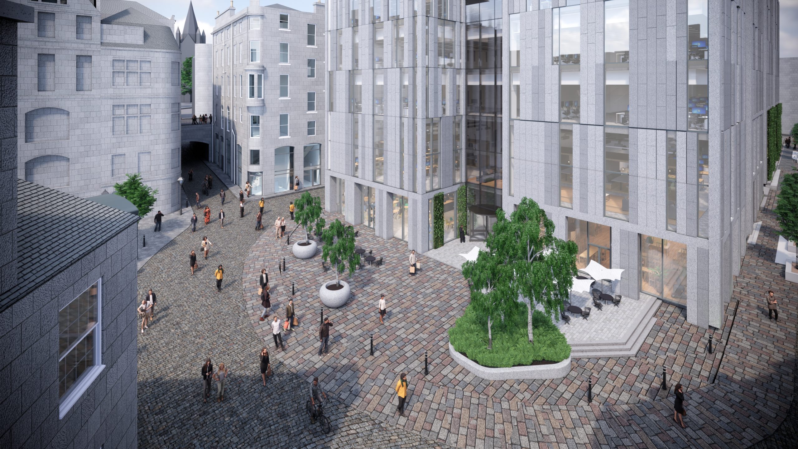 An artistic's impression of the proposed building on the site of Aberdeen Market.