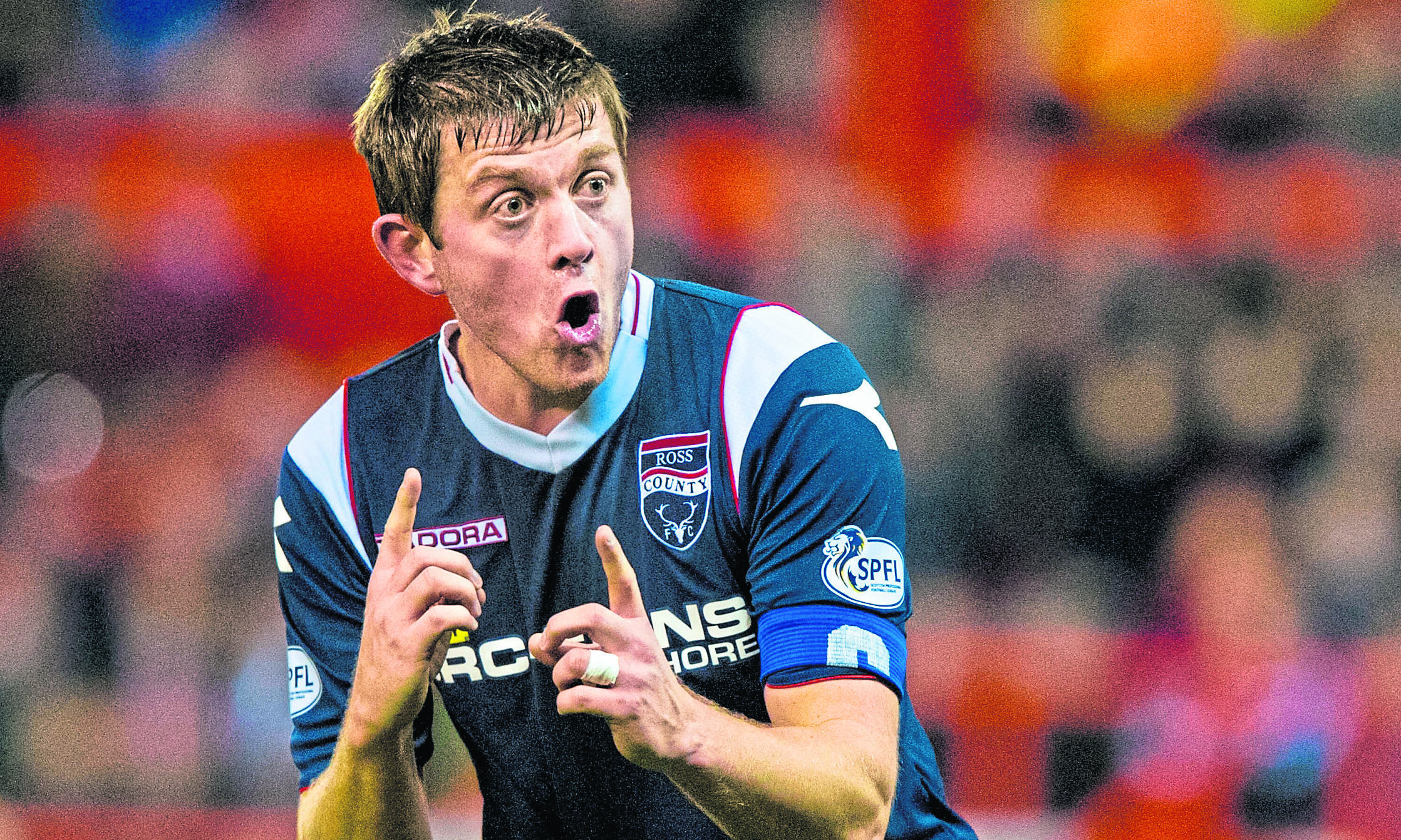 Richie Brittain in action for Ross County at Pittodrie in 2013.