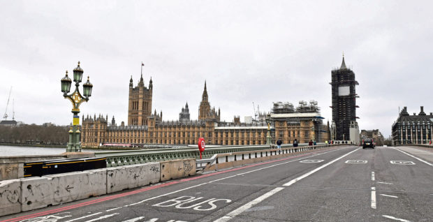 PABest

A very quiet Westminster Bridge, as the death toll from coronavirus in the UK reached 71 people. PA Photo. Picture date: Wednesday March 18, 2020. See PA story HEALTH Coronavirus. Photo credit should read: Dominic Lipinski/PA Wire