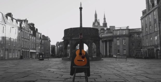 Aberdeen's Castlegate features in the video.