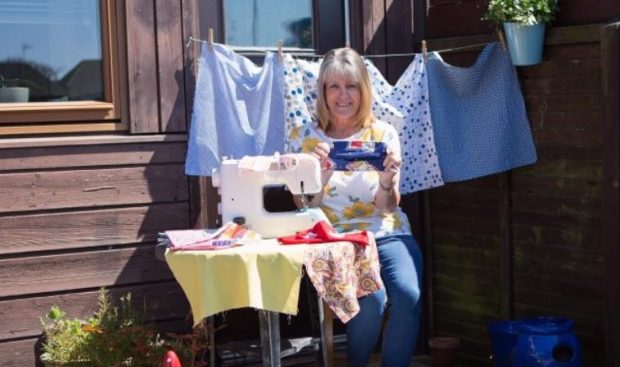 Elizabeth Oates has been making scrubs to donate to NHS workers and carers.