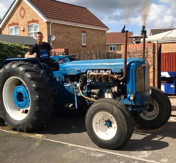 Mark Ferguson with his V8 Fordson Super Major tractor.