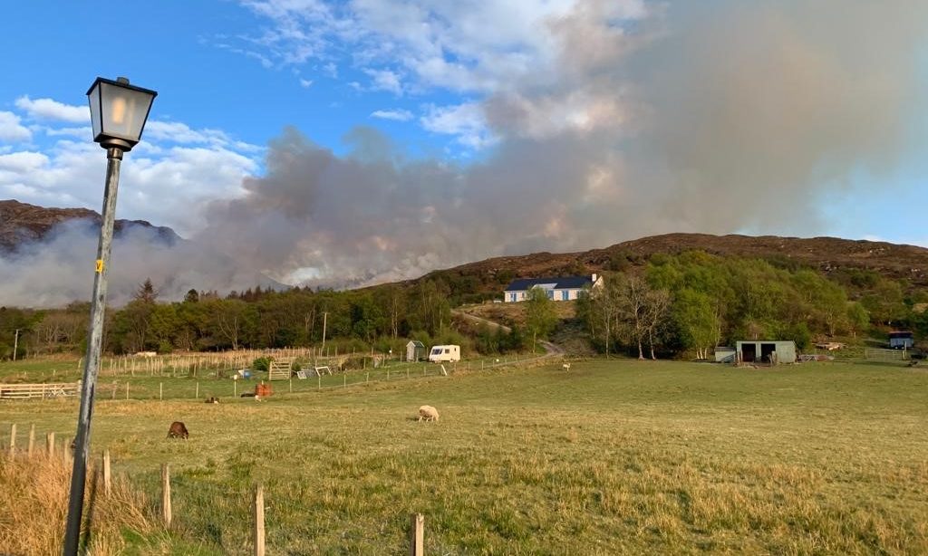 The fire service have said the fire has spread to posses a fire front of half-a-mile.