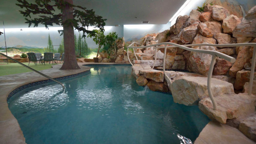 The underground house's pool