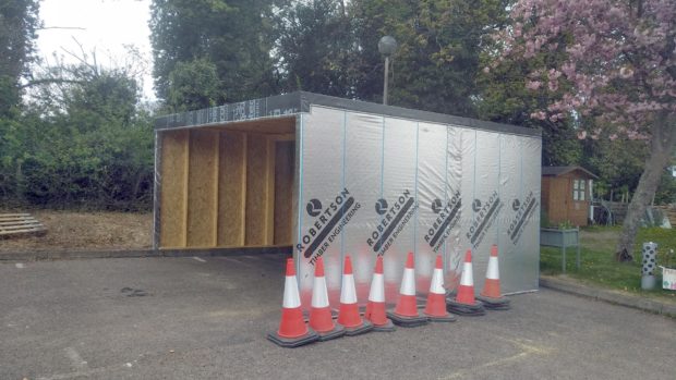 The shelter provided for the medical practise.