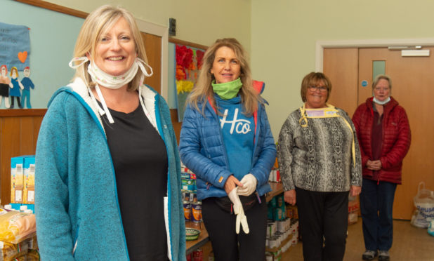 L2R Kate Wakeford (Childrens and family worker at Lossiemouth Baptist Church and from Lossiemouth Community Council  Carolle Ralph, Mo Garden, Gina McNicoll

Picture by Jason Hedges.