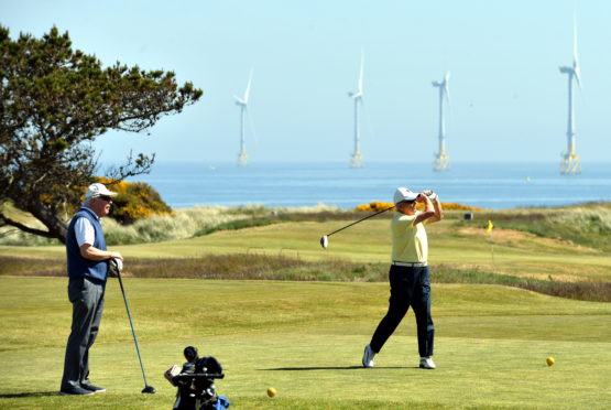 Golfers at Murcar Links.
