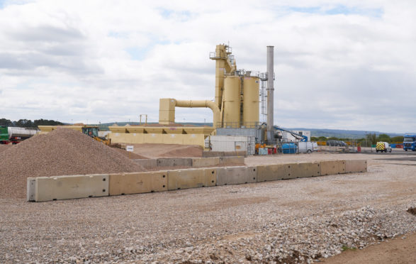 The new runway construction sites at RAF Lossiemouth