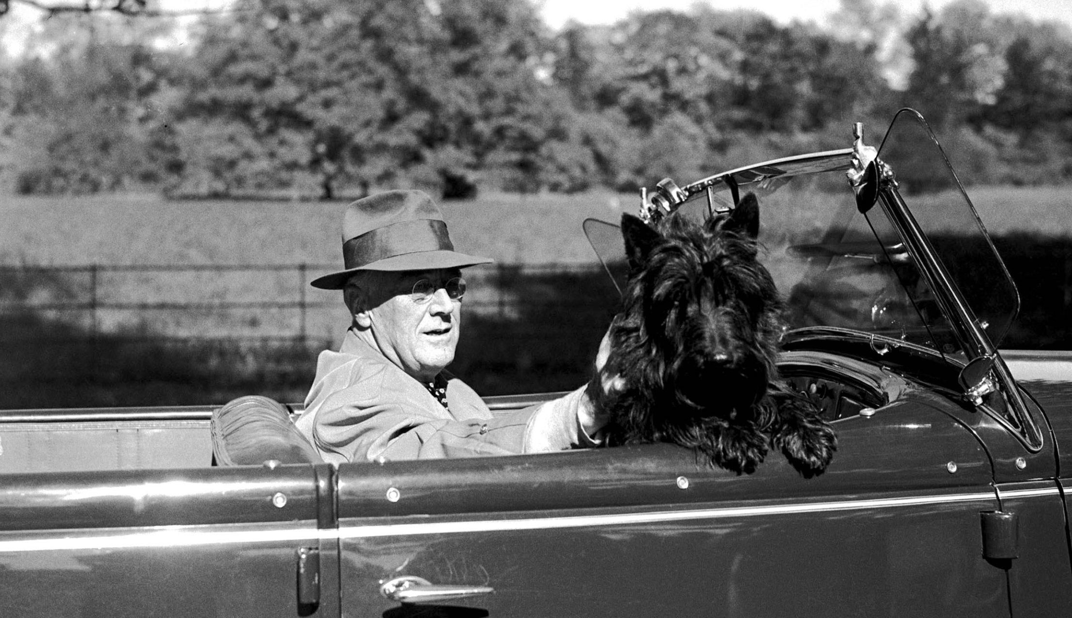 President Roosevelt with His Dog Fala