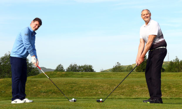 James Scott, who survived 38 days in intensive care with Covid-19, was given the honour of restarting golf at Glencruitten with Bob MacIntyre, Scotland's top pro