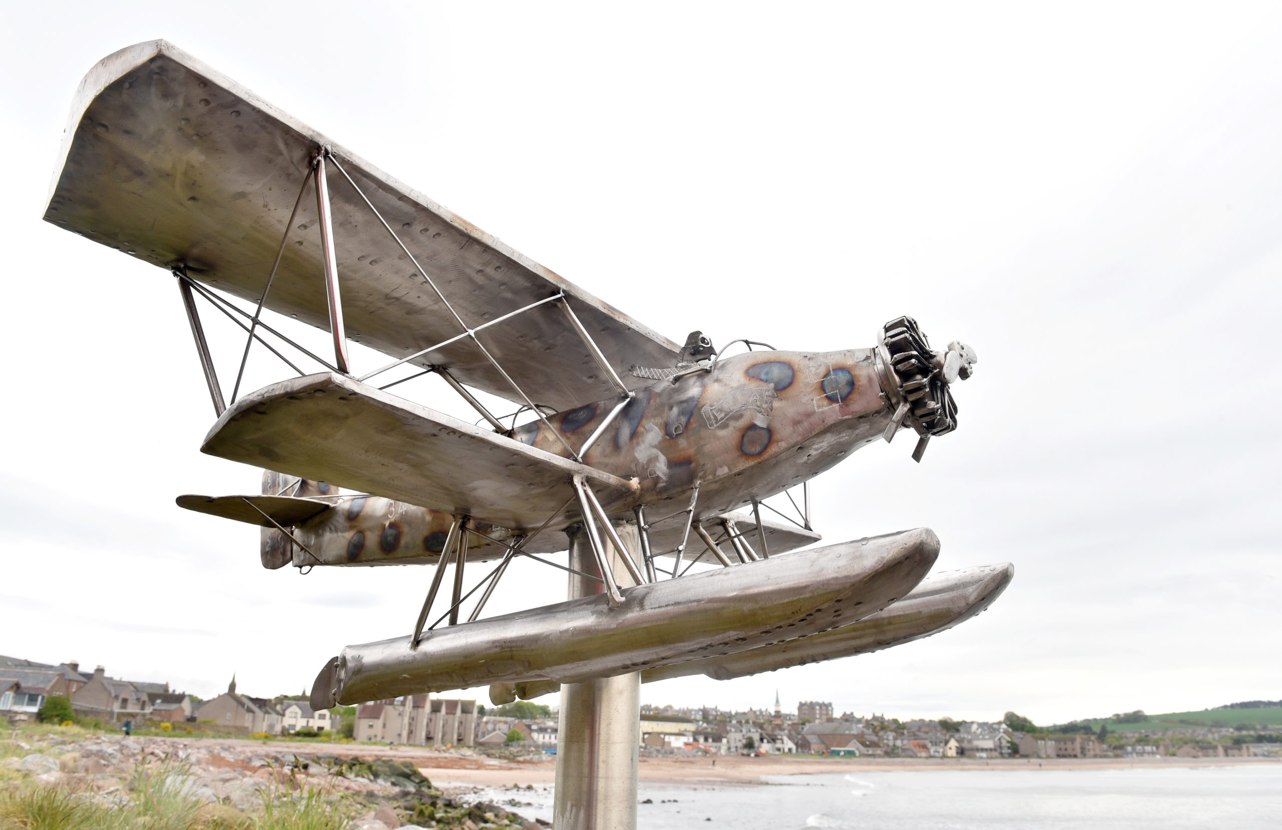The wartime biplane that provided the inspiration for Stonehaven's latest sculpture.