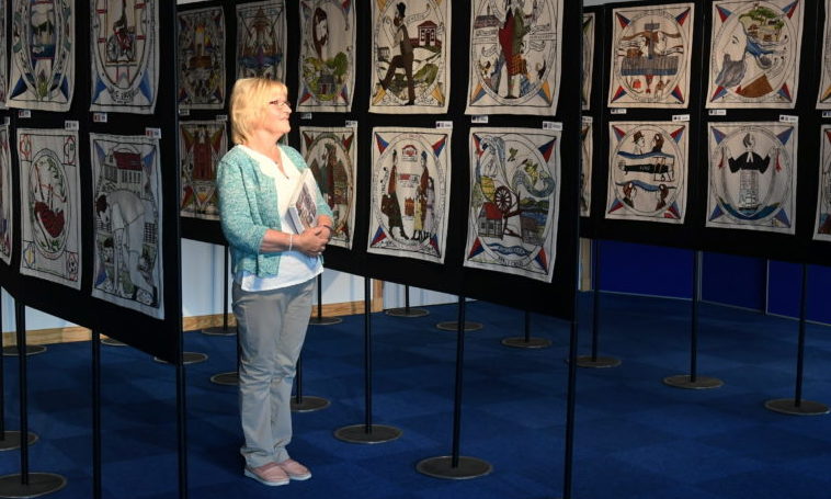 The world famous Diaspora Tapestry  at Garioch Heritage Centre.
Picture by Chris Sumner