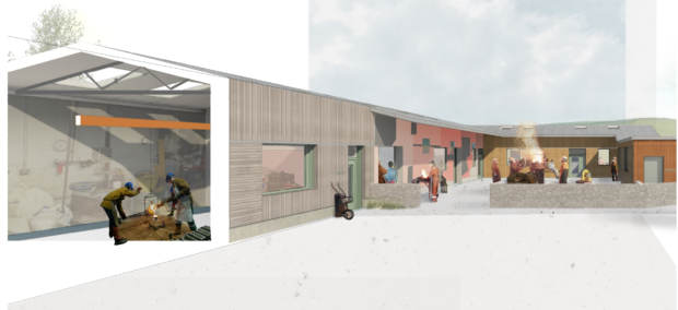 An artist's impression of the redeveloped workshop