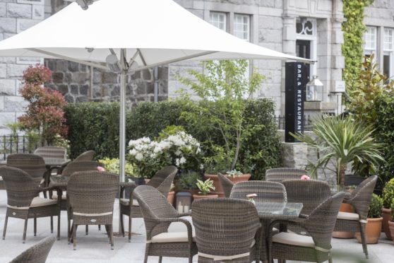 The outdoor area at The Chester Hotel