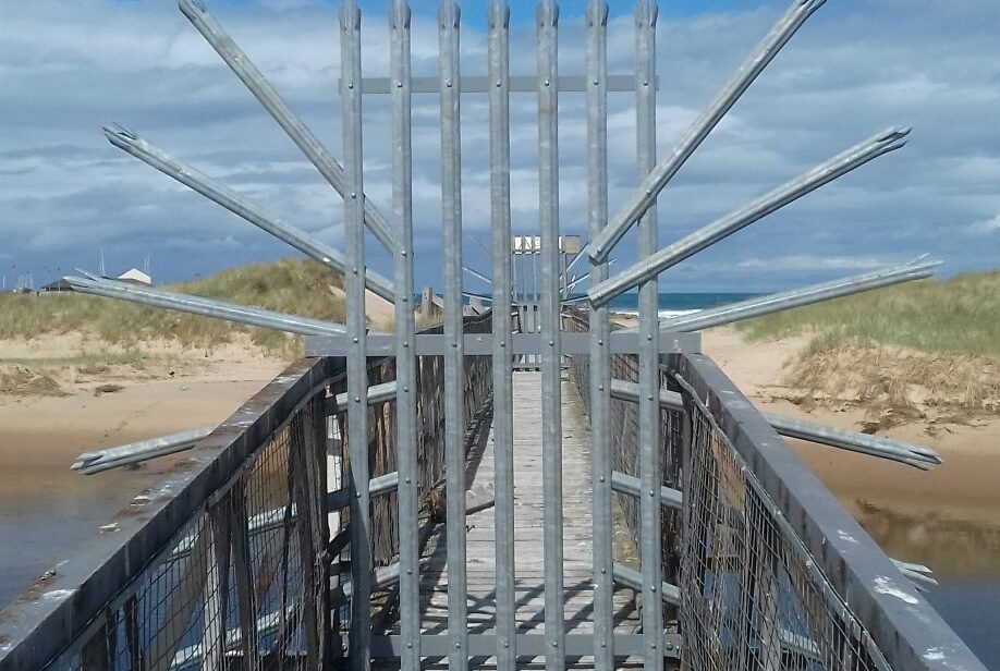 The crossing to Lossiemouth's East Beach has been closed.