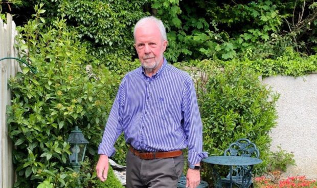 John Bevan will walk the million steps in his garden.