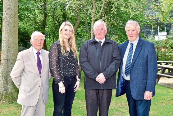 Last year’s winners Malcolm Alan, Jenna Ross, Gordon Christie and George Mearns.