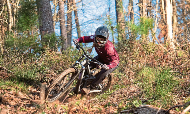 Mountain biking at Nevis Range.