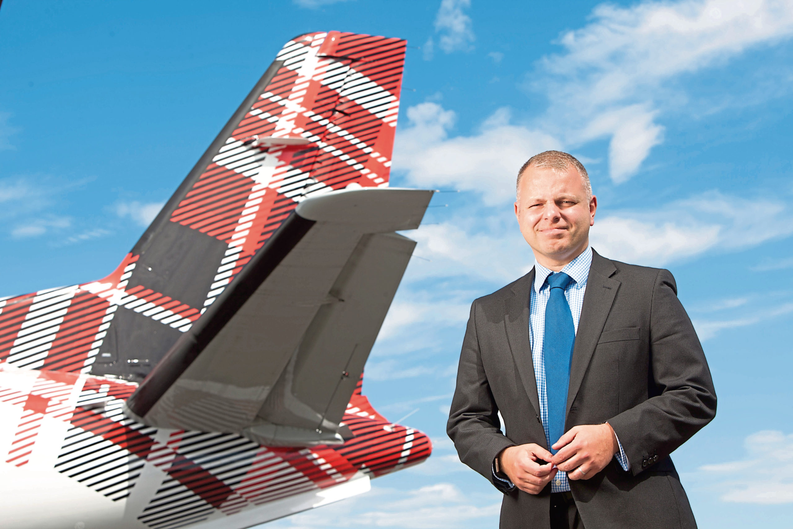 Jonathan Hinkles left the Loganair building for the final time yesterday. Image: Big Partnership