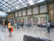 An artist's impression of how the concourse at Aberdeen train station will look after redevelopment.