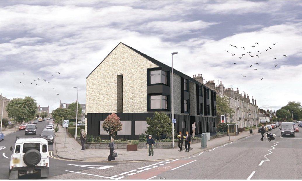 An artist's impression of VSA's planned Abergeldie House in Aberdeen.