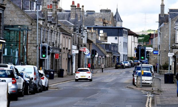 West High Street, Inverurie. 20mph could become the norm on minor roads in built-up areas and designated town centres across Aberdeenshire. Picture: Chris Sumner.