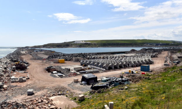 The Aberdeen South harbour development at Bay of Nigg.