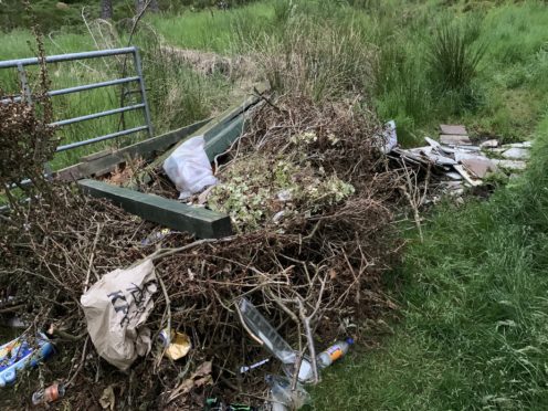 Councillor Duncan Macpherson came across the waste on the road to Farr