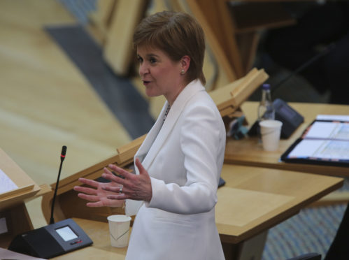First Minister Nicola Sturgeon announces further changes to the Scottish Government Covid-19 lockdown at the Scottish Parliament.