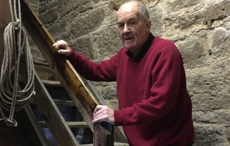 Forres Heritage Trust chairman George Alexander on the old steps at the Tolbooth in Forres.