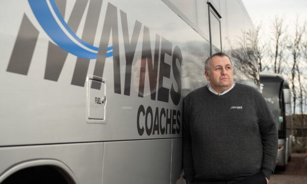 Kevin Maynes of Maynes Coaches, Buckie. Picture by Jason Hedges.