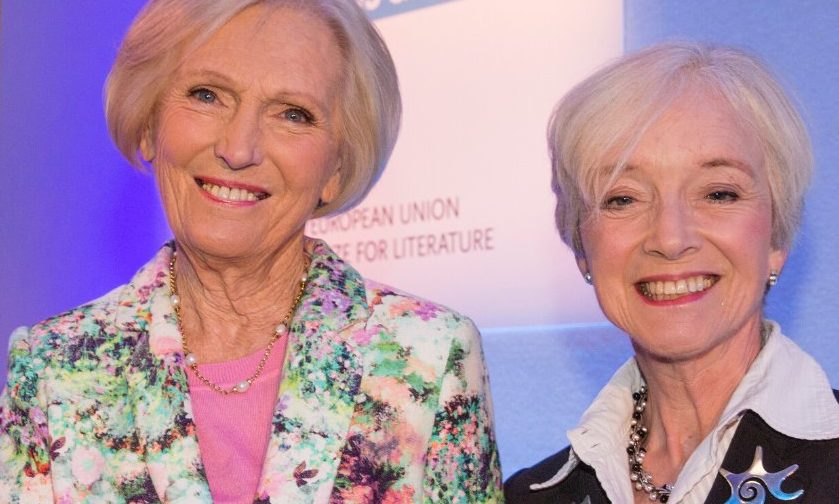 Author and presenter Mary Berry with Felicity Bryan