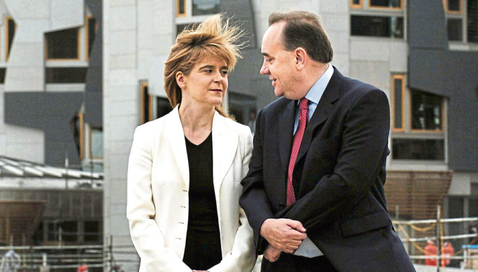 Nicola Sturgeon and Alex Salmond.