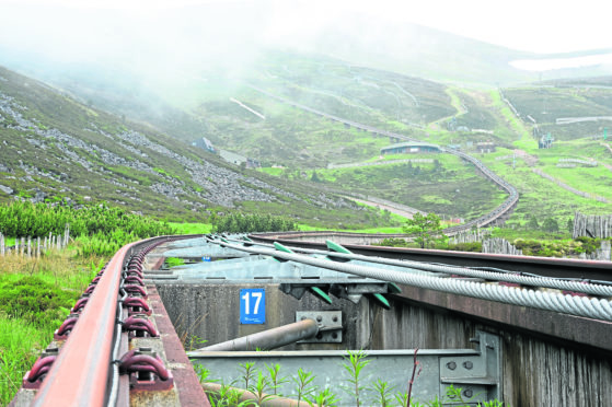 The Cairngorm ski area and funicular railway, repair work on which is still causing concerns.