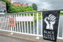 Inverness, after a Black Lives Matter  protest was cancelled due to Covid-19 people were asked to put up messgaes of support on the Ness bridge.