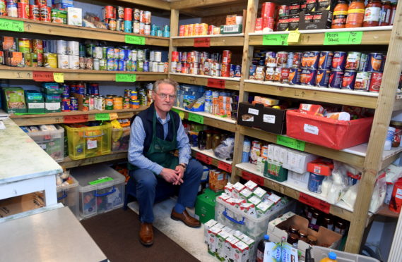 George Montgomery, Volunteer Coordinator, at the Aberdeenshire South Foodbank.
Picture by Chris Sumner.