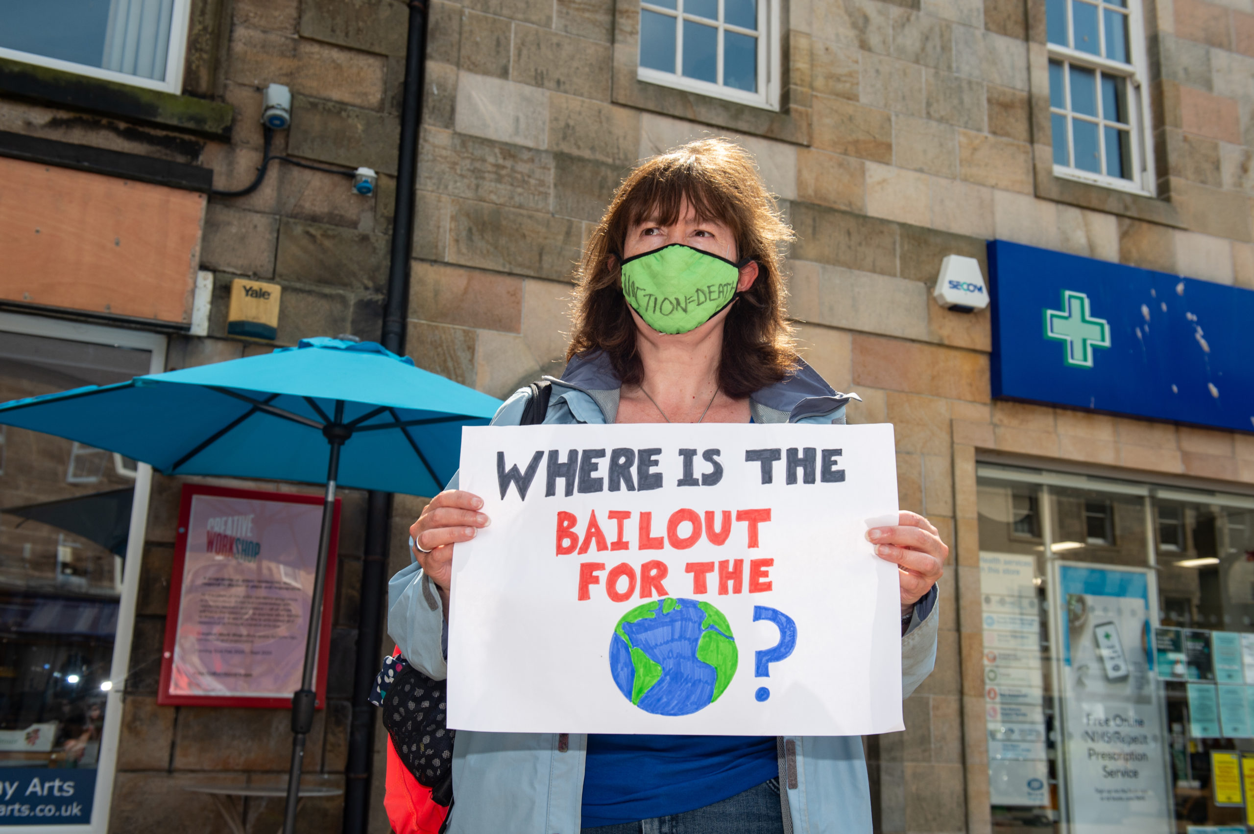 About a dozen campaigners attended the event in Forres town centre.