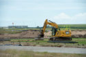 Runway resurfacing works were suspended at RAF Lossiemouth. Picture by Jason Hedges.