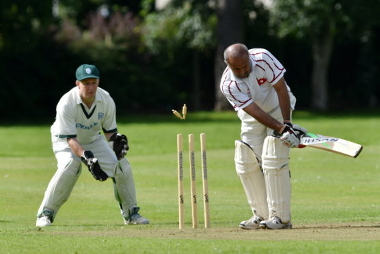 Tauqeer Malik playing for Bon Accord.