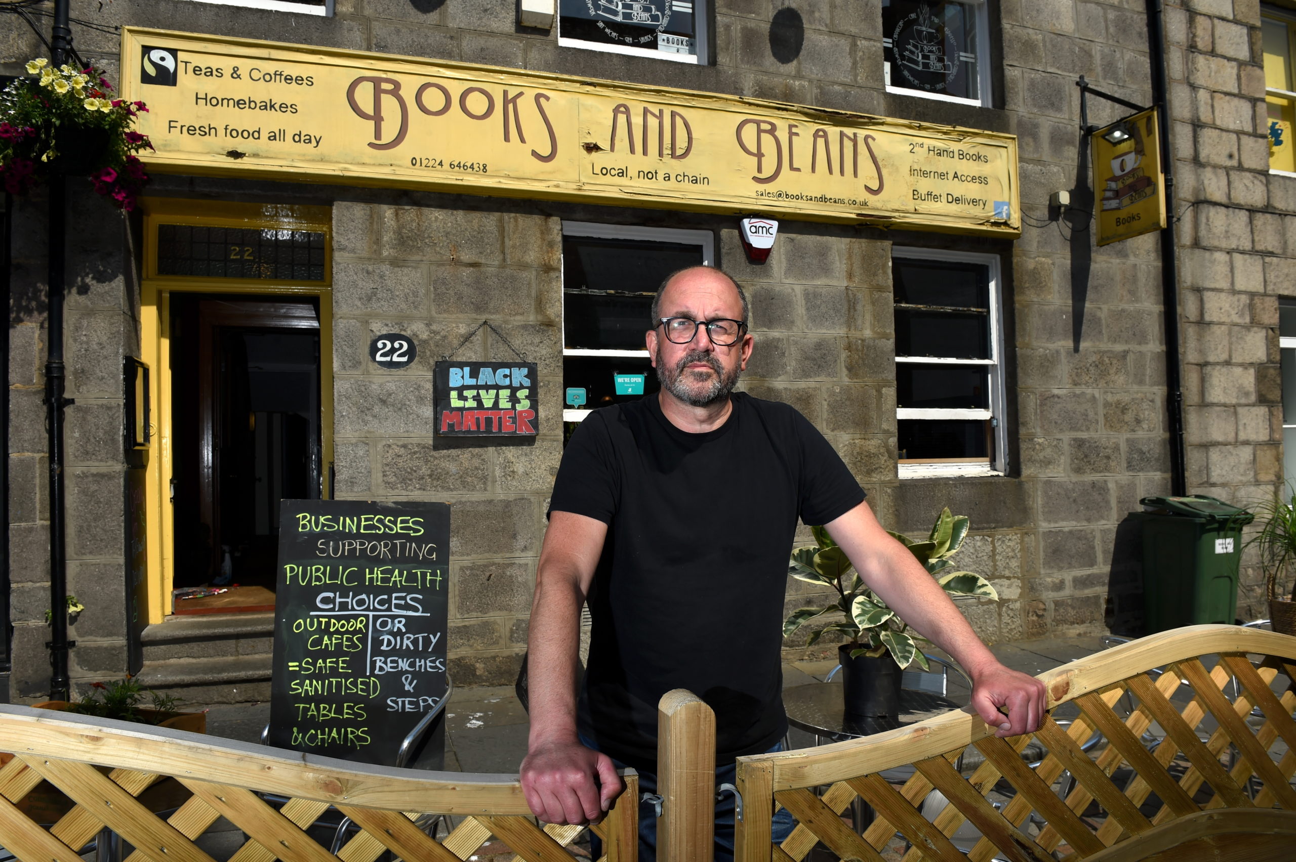 Books and Beans owner John Wigglesworth.