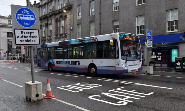 The bus gate on Union Street between The Adelphi and Market Street.