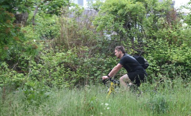 Cyclist on the Deeside way near Garthdee in  Aberdeen.
Picture by Paul Glendell.