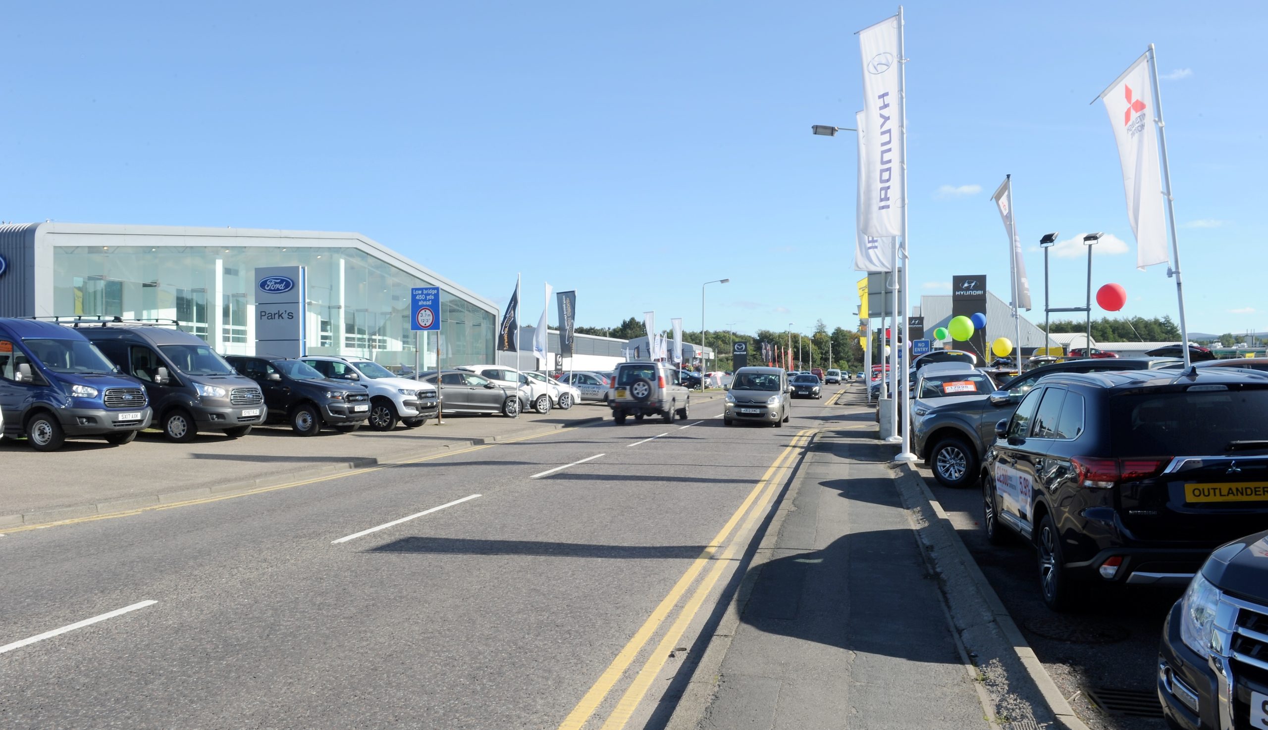Harbour Road in Inverness is home to many of the city's car dealerships.